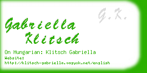 gabriella klitsch business card